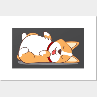 Sleeping Corgi Posters and Art